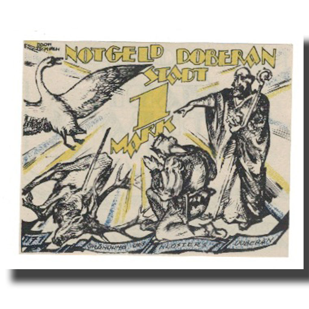 Banknote, Germany, Doberan, Bad Stadt, 1 Mark, personnage 1, 1921, AU(55-58)