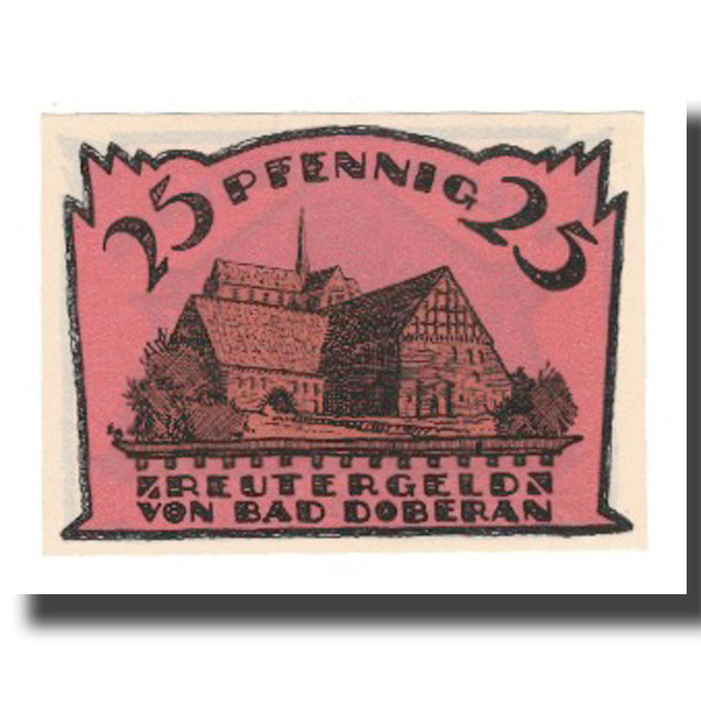 Banknote, Germany, Doberan, Bad Stadt, 25 Pfennig, Batiment, 1921, 1921-12-31