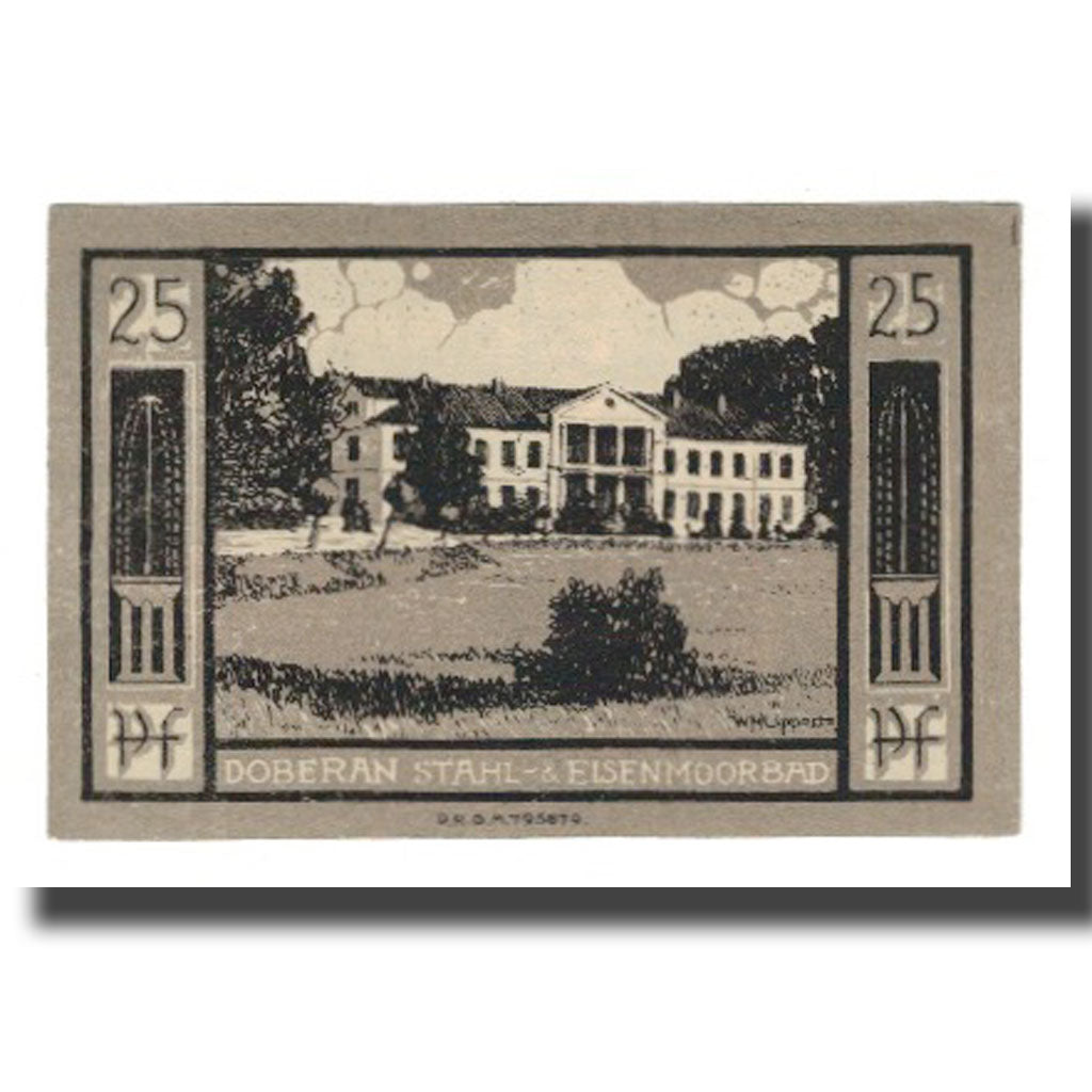 Banknote, Germany, Doberan, Bad Stadt, 25 Pfennig, Batiment, 1922, AU(55-58)