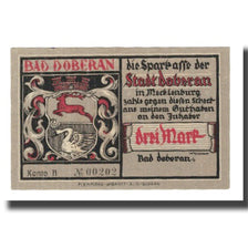 Banknote, Germany, Doberan, Bad Stadt, 3 Mark, carte, 1922, AU(55-58)