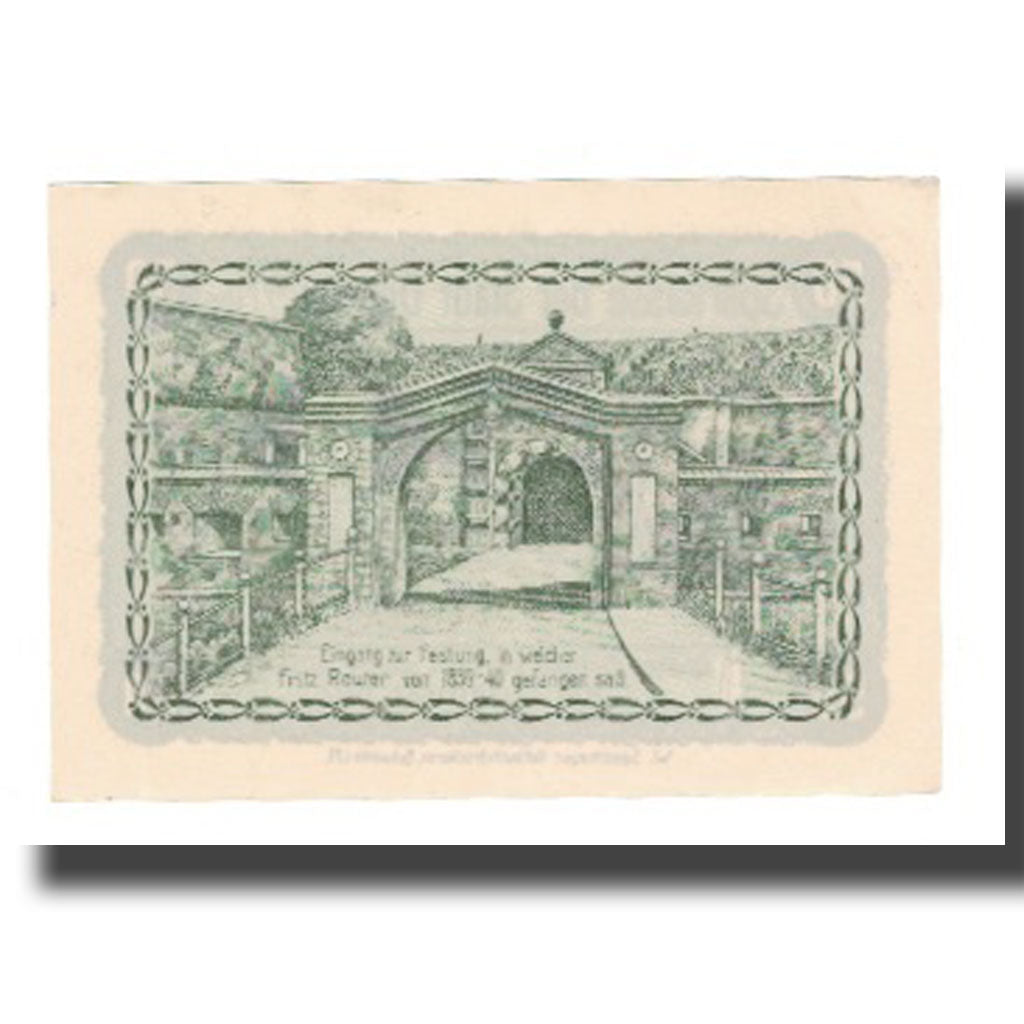 Banknote, Germany, Domitz Stadt, 50 Pfennig, batiment 1, 1922, 1922-01-02