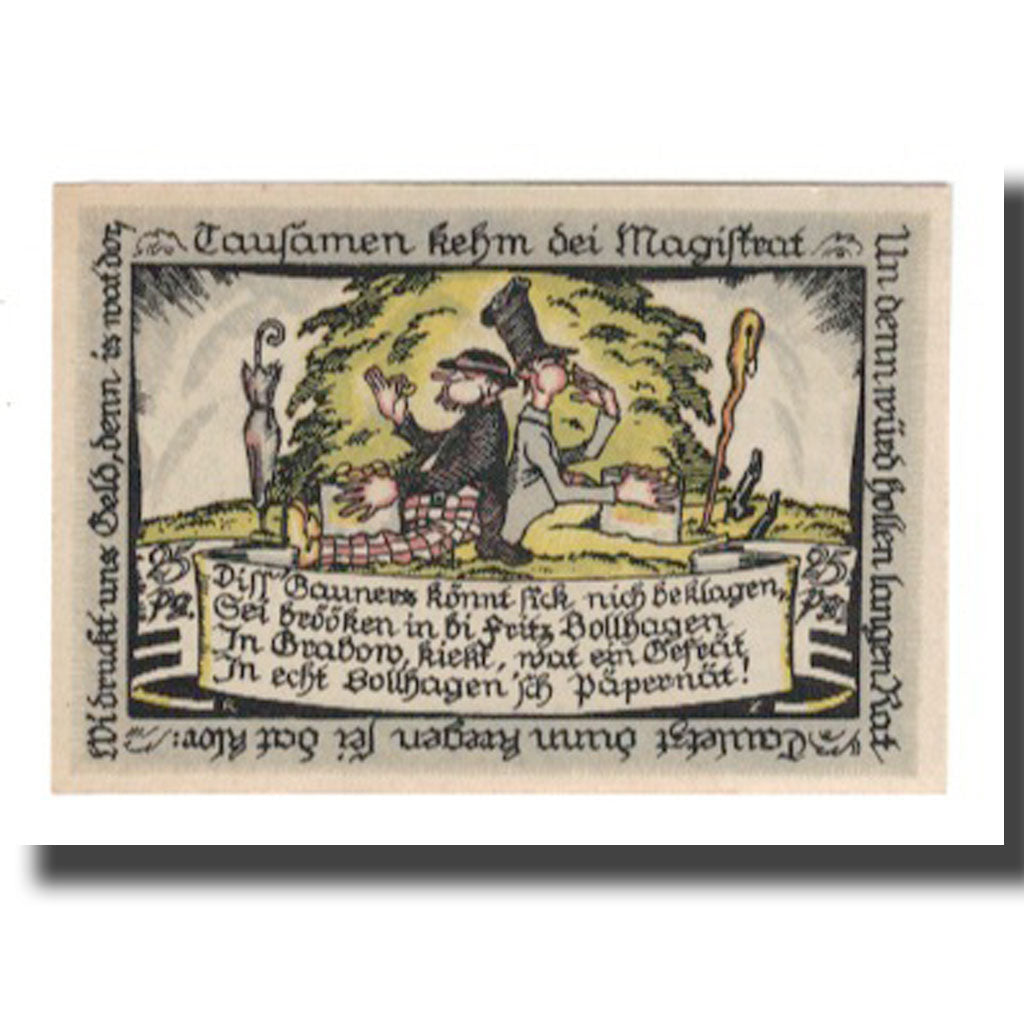 Banknote, Germany, Grabow Stadt, 25 Pfennig, personnage 1, 1922, 1922-06-30