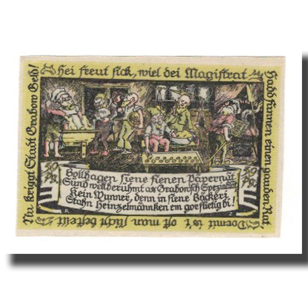 Banknote, Germany, Grabow Stadt, 50 Pfennig, personnage, 1922, 1922-06-30