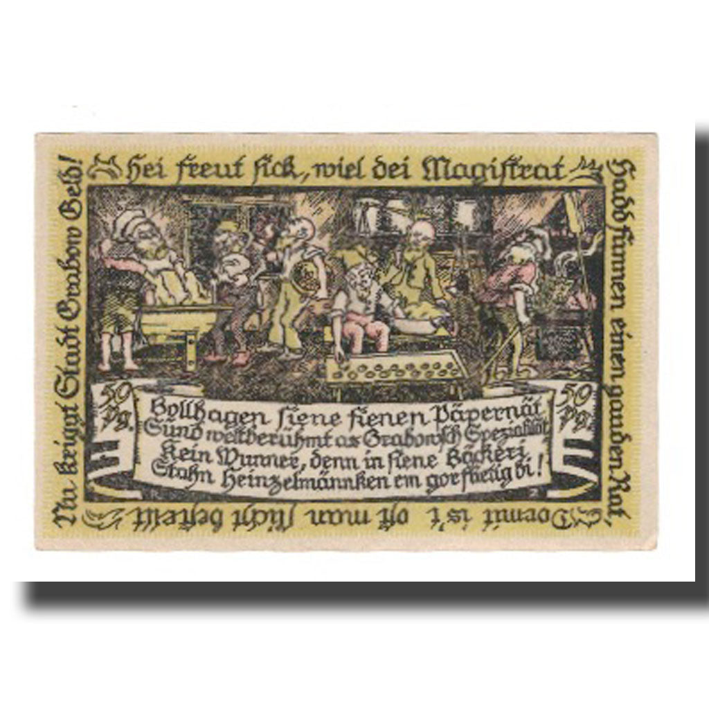 Banknote, Germany, Grabow Stadt, 50 Pfennig, personnage 1, 1922, 1922-06-30