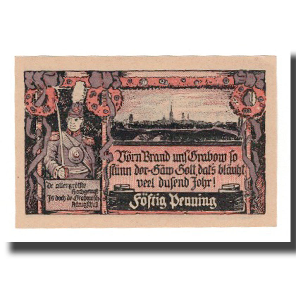 Banknote, Germany, Grabow Stadt, 50 Pfennig, personnage, 1922, 1922-06-30
