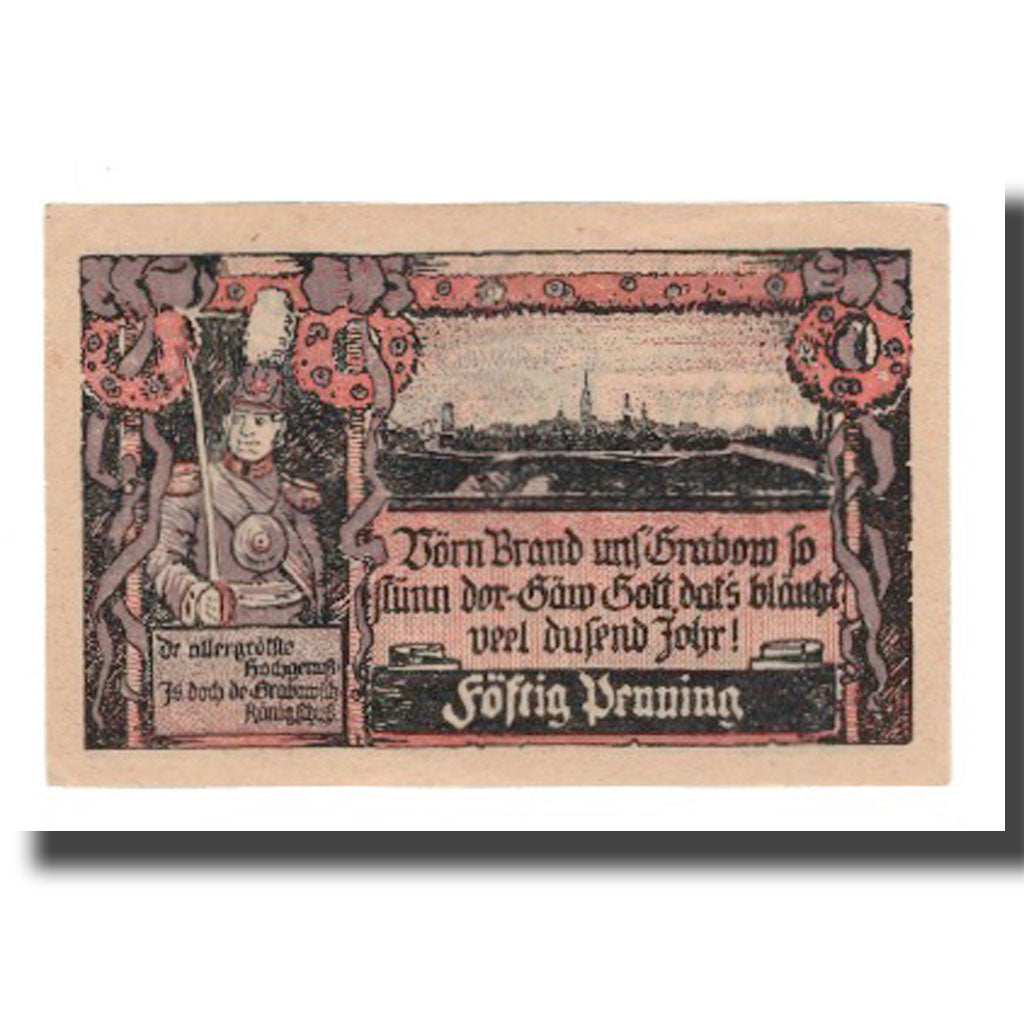 Banknote, Germany, Grabow Stadt, 50 Pfennig, personnage 1, 1922, 1922-06-30