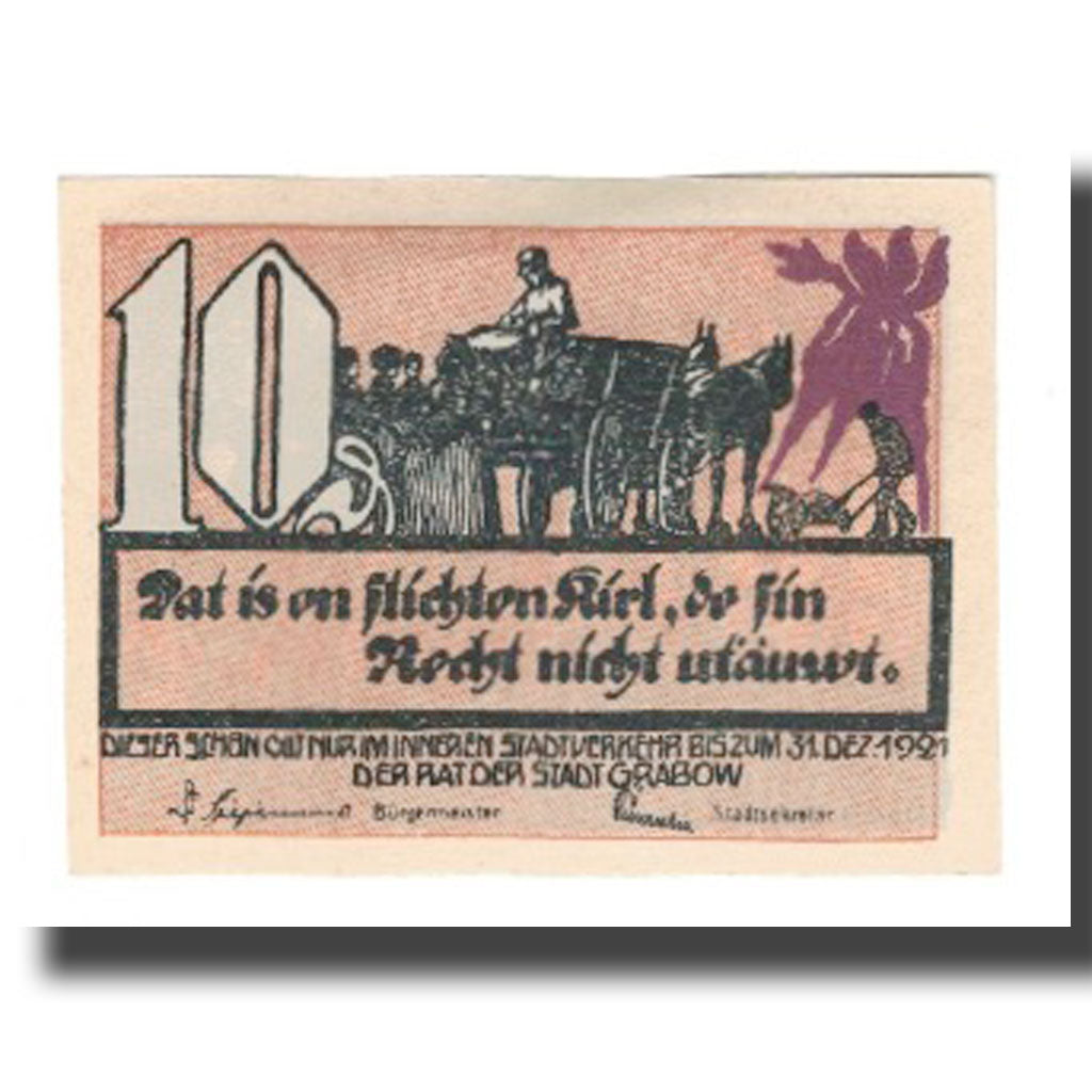 Biljet, Duitsland, 10 Pfennig, personnage 1, 1922, 1922-12-31, SUP, Mehl:460.1