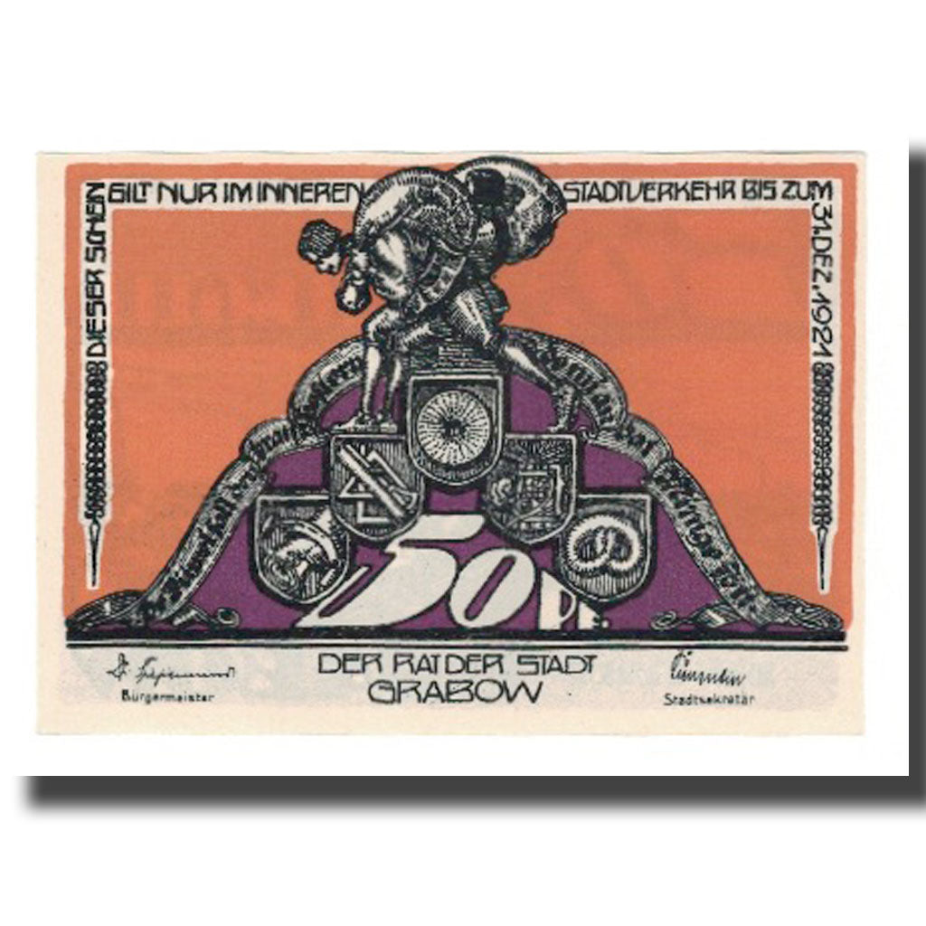 Nota, Alemanha, 50 Pfennig, paysage 1, 1922, 1922-12-31, AU(55-58), Mehl:460.1