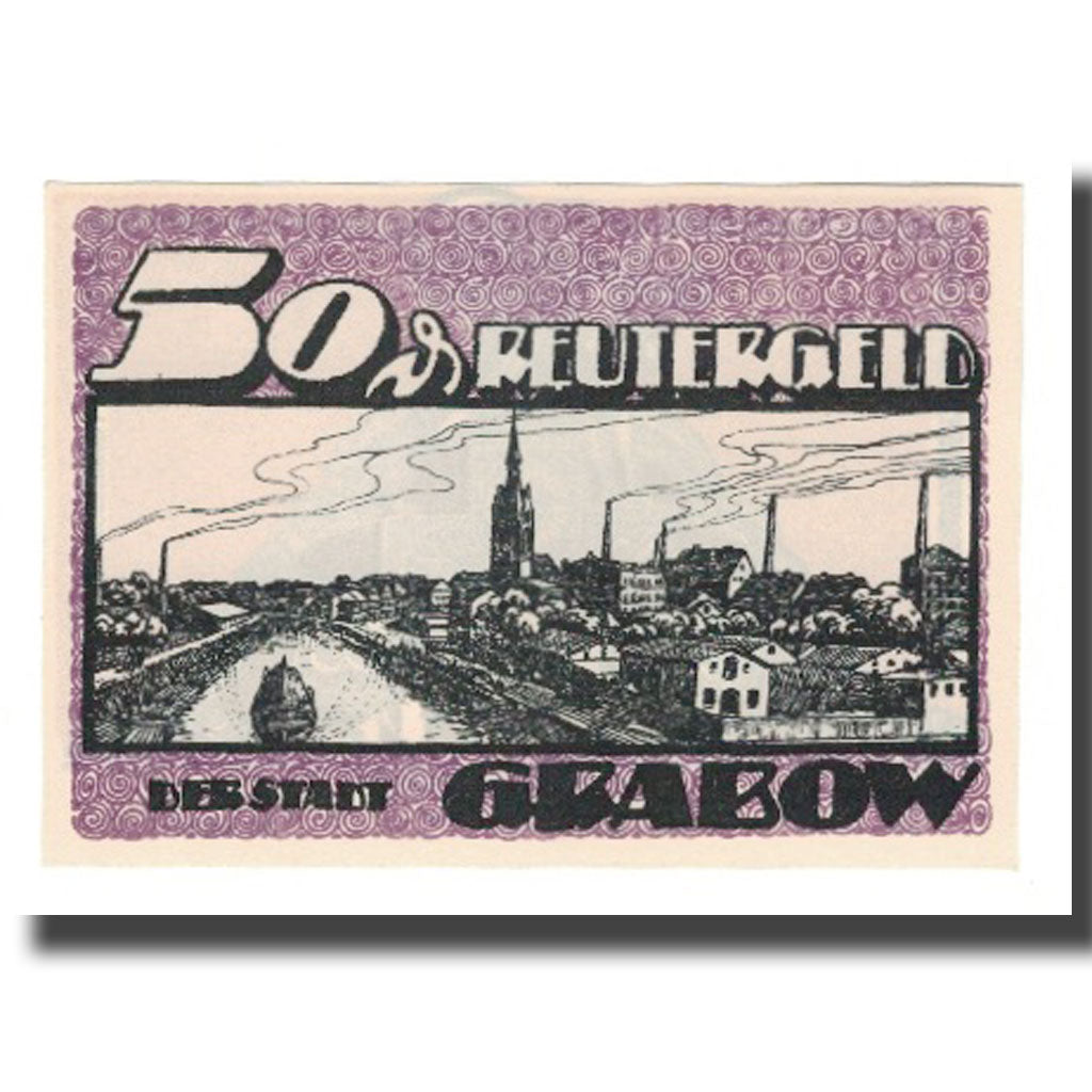 Nota, Alemanha, 50 Pfennig, paysage 1, 1922, 1922-12-31, AU(55-58), Mehl:460.1