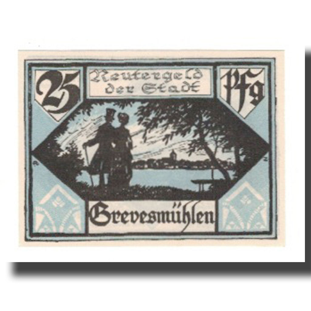 Billete, Alemania, Grevesmuhlen Stadt, 25 Pfennig, personnage, 1922, 1923-12-31