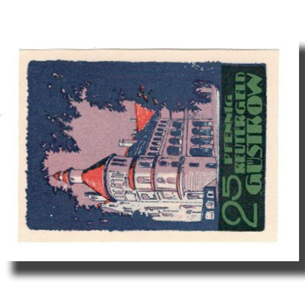 Banknote, Germany, Güstrow Stadt, 25 Pfennig, Batiment, 1922, 1922-05-31