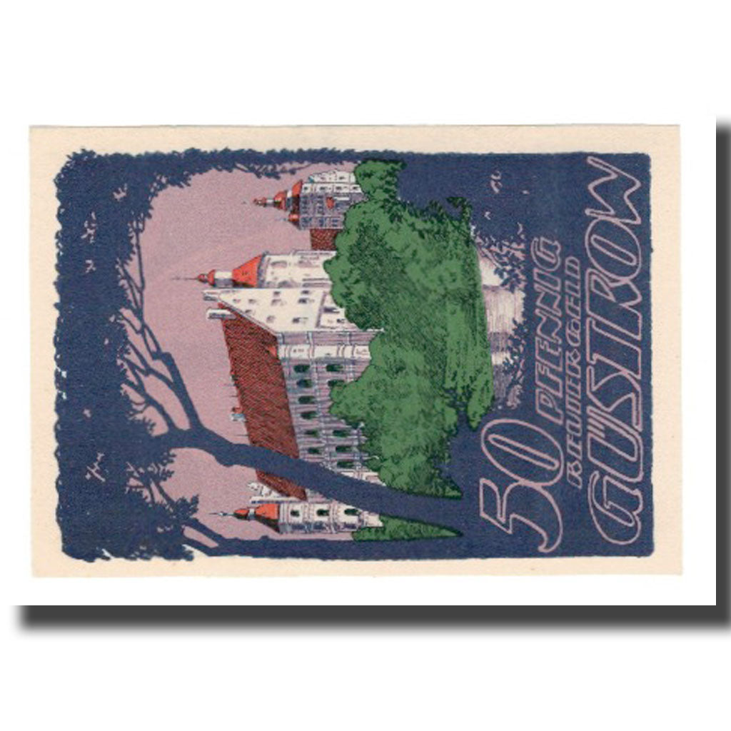 Banknote, Germany, Güstrow Stadt, 50 Pfennig, batiment 1, 1922, 1922-05-31