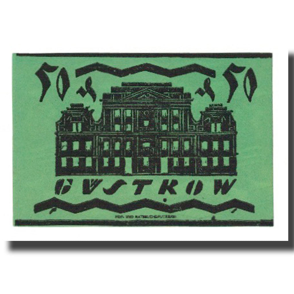 Banknote, Germany, Güstrow Stadt, 50 Pfennig, batiment 1, 1922, 1922-12-31