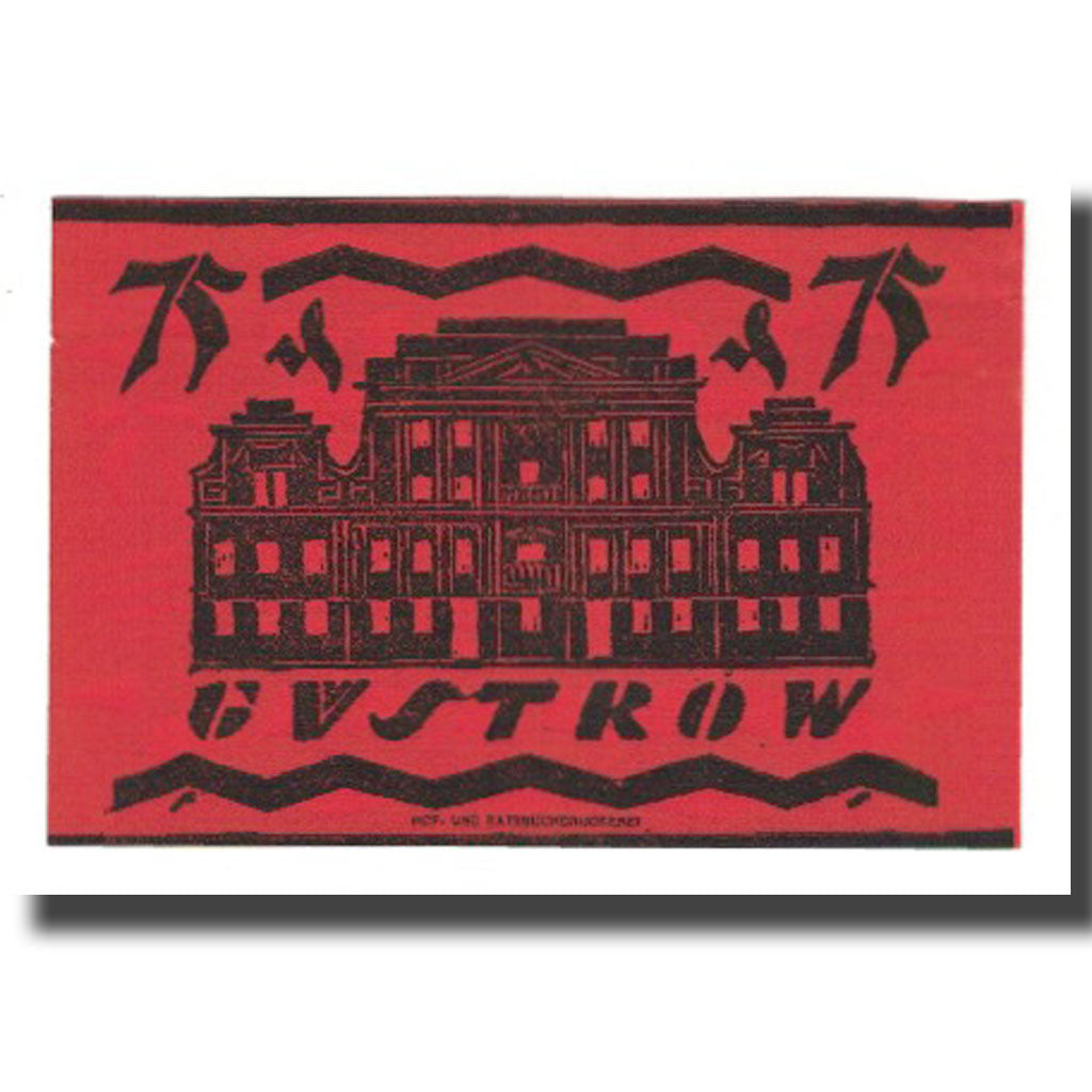 Banknote, Germany, Güstrow Stadt, 75 Pfennig, batiment 1, 1922, 1922-12-31