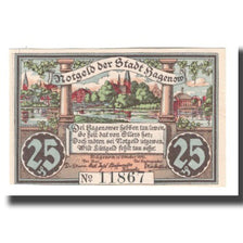 Biljet, Duitsland, Hagenow Stadt, 25 Pfennig, personnage 1, 1921, SUP