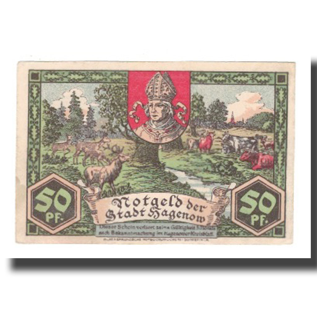Banknote, Germany, Hagenow Stadt, 50 Pfennig, personnage, 1921, AU(55-58)
