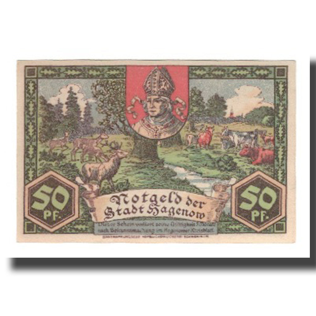 Banconote, Germania, Hagenow Stadt, 50 Pfennig, personnage 1, 1921, SPL-
