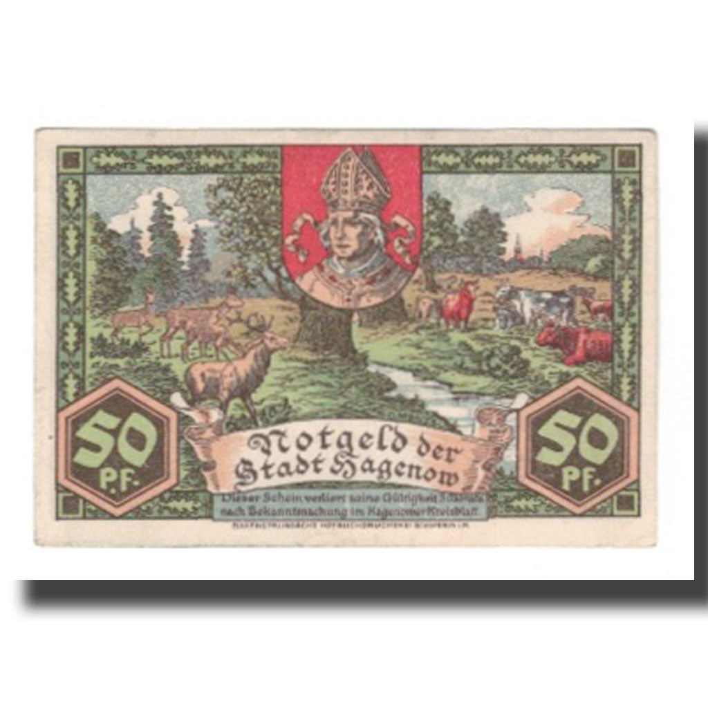 Banconote, Germania, Hagenow Stadt, 50 Pfennig, personnage 2, 1921, SPL-