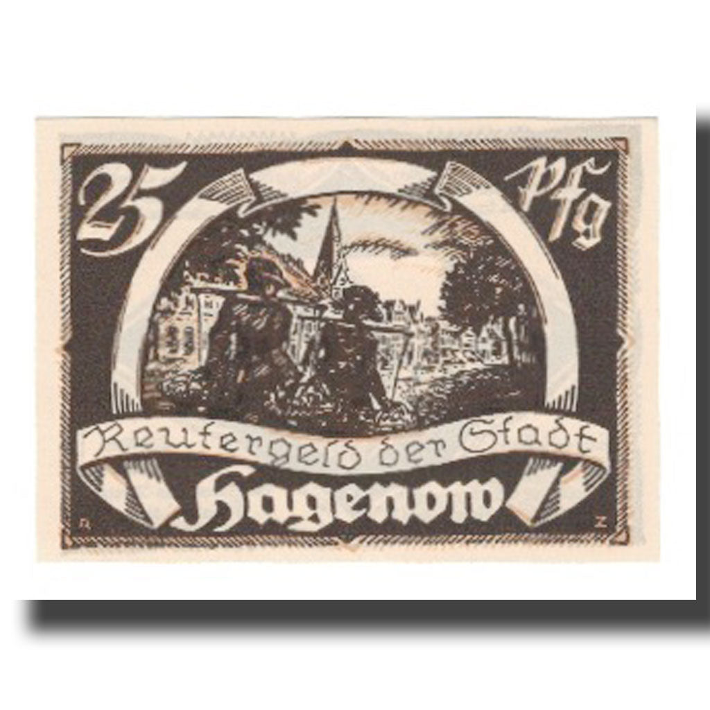 Banknote, Germany, Hagenow Stadt, 25 Pfennig, personnage 1, 1922, 1922-04-30