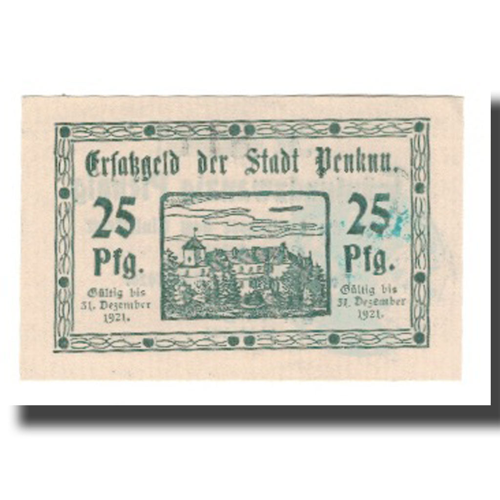 Banknote, Germany, Penkun Stadt, 25 Pfennig, Texte, 1921, 1921-12-31, AU(55-58)