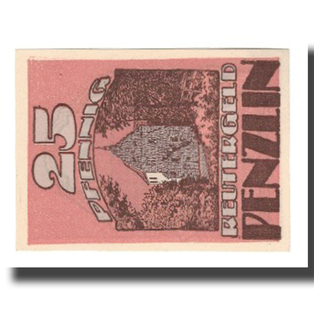 Banknote, Germany, Penzlin Stadt, 25 Pfennig, Batiment, 1922, 1922-05-31