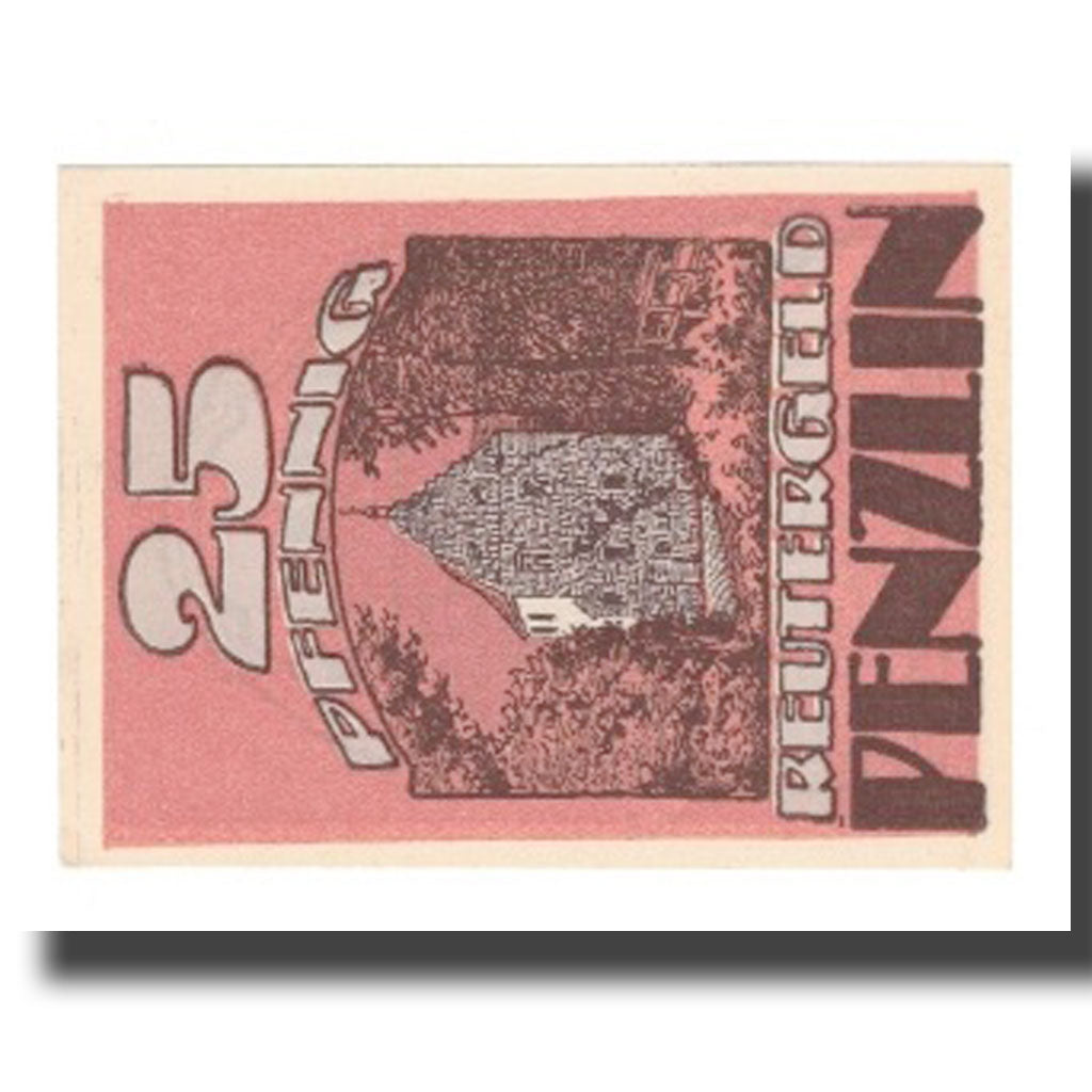 Banknote, Germany, Penzlin Stadt, 25 Pfennig, batiment 1, 1922, 1922-05-31