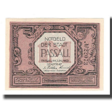 Banknot, Niemcy, Passau Stadt, 1 Mark, Texte, 1921, AU(55-58), Mehl:1051.1