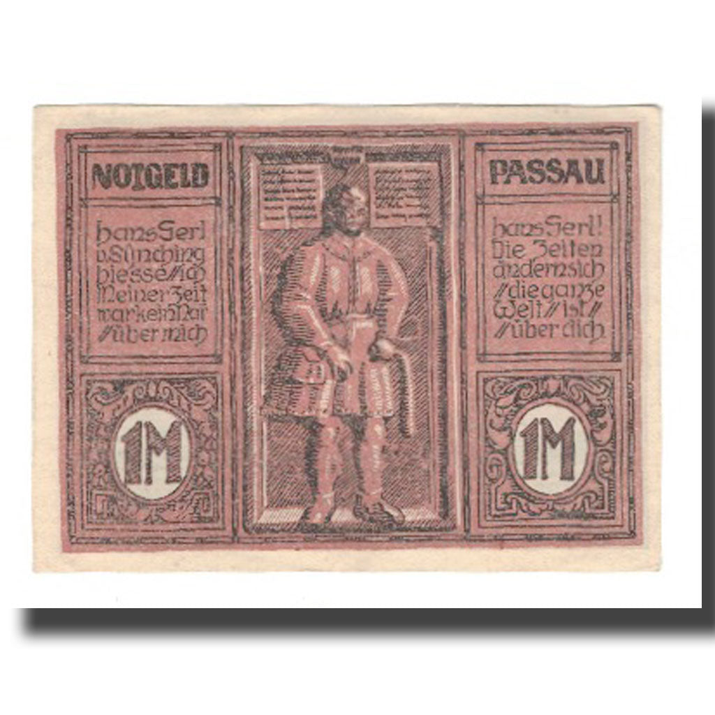 Banknote, Germany, Passau Stadt, 1 Mark, texte 1, 1921, AU(55-58), Mehl:1051.1