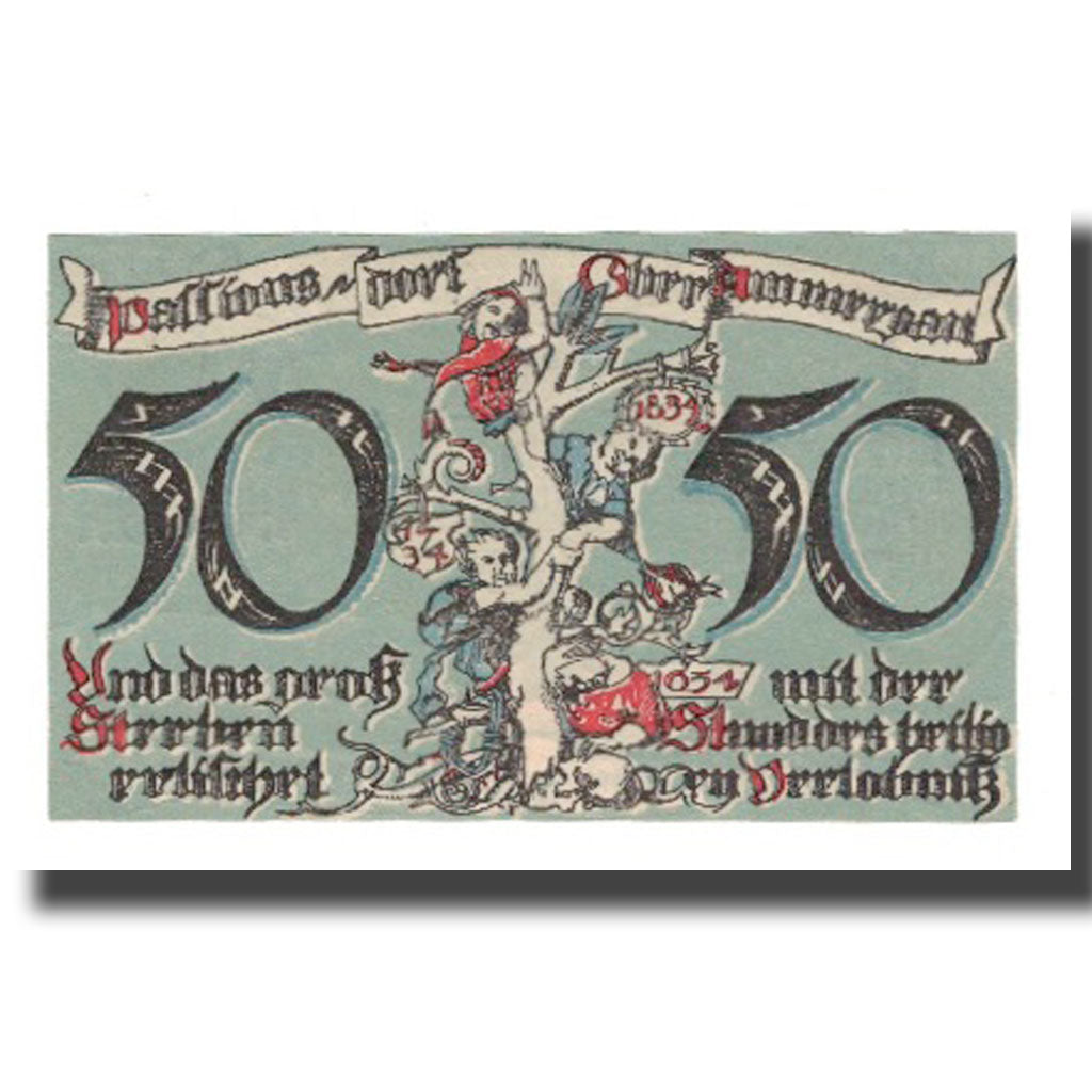 Banknote, Germany, Oberammergau Gemeinde, 50 Pfennig, personnage 1, 1921