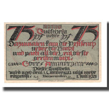 Geldschein, Deutschland, Oberammergau Gemeinde, 75 Pfennig, personnage 1, 1921