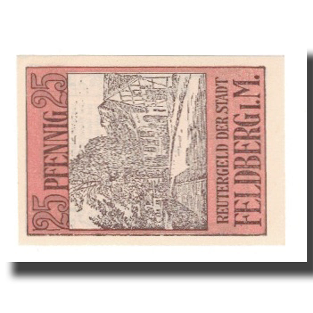 Biljet, Duitsland, Feldberg Stadt, 25 Pfennig, Texte, 1922, 1922-05-31, SUP
