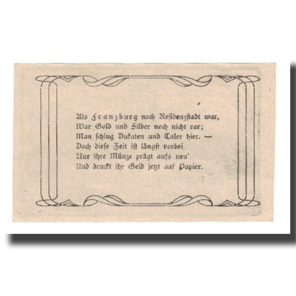 Nota, Alemanha, Franzburg Stadt, 50 Pfennig, Texte, undated (1921), AU(55-58)