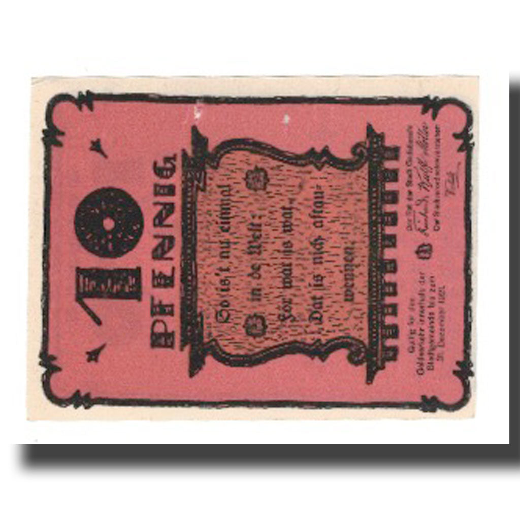 Biljet, Duitsland, Gadebusch Stadt, 10 Pfennig, village 1, 1922, 1922-12-31