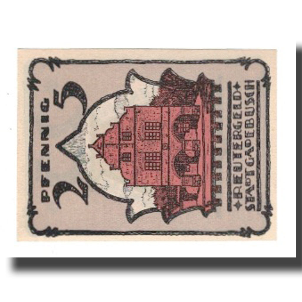 Nota, Alemanha, Gadebusch Stadt, 25 Pfennig, batiment 1, 1922, 1922-12-31