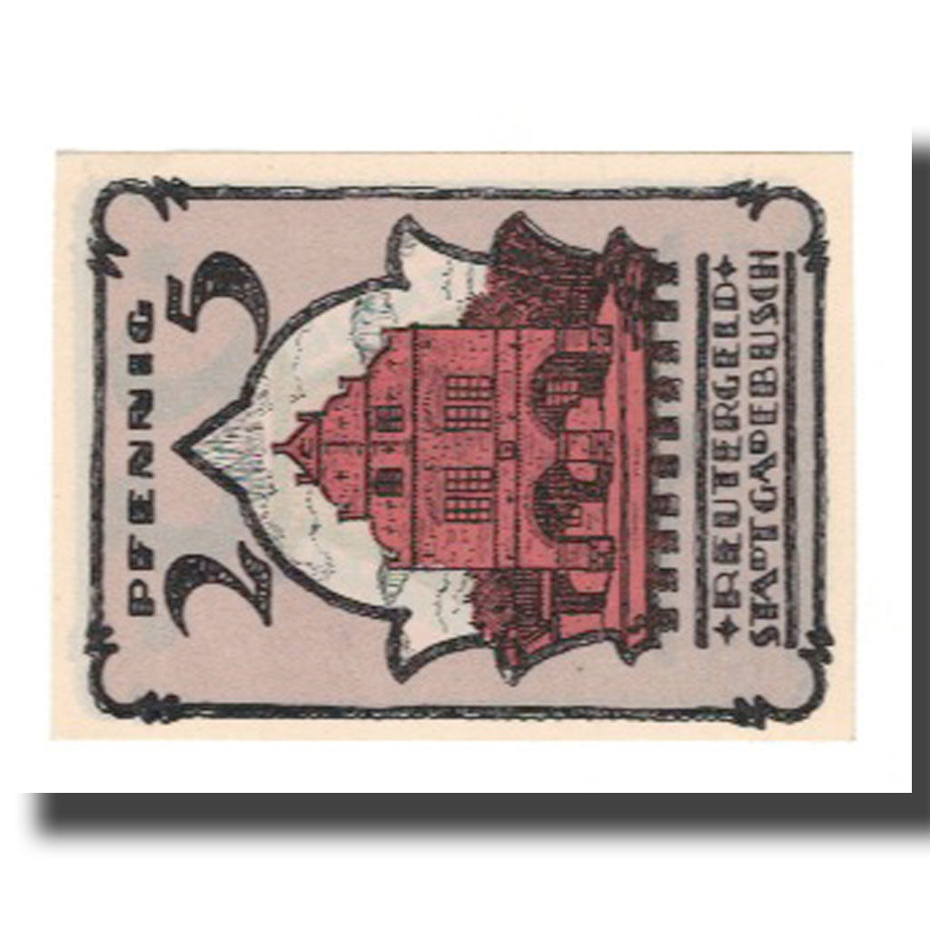 Nota, Alemanha, Gadebusch Stadt, 25 Pfennig, batiment 2, 1922, 1922-12-31