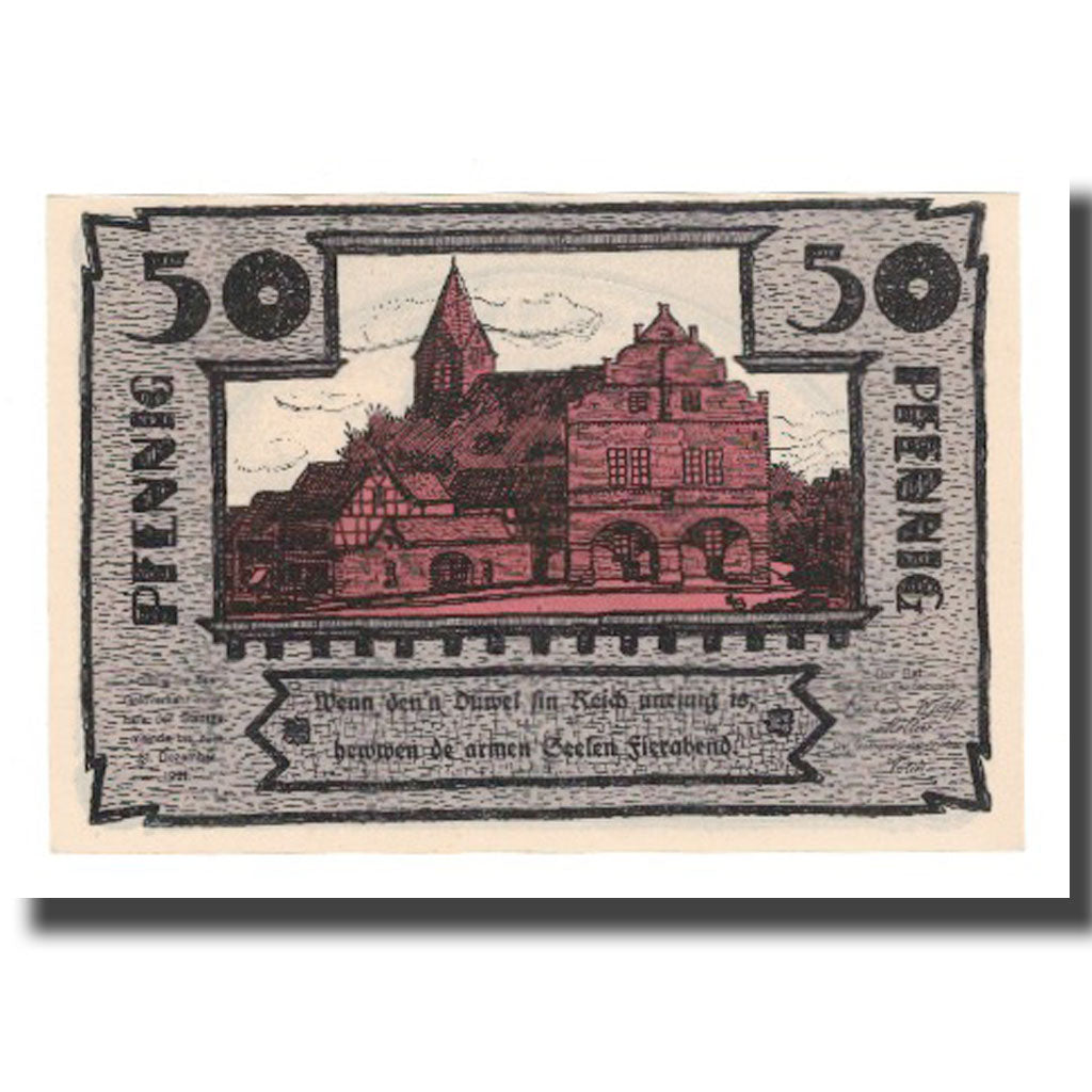 Biljet, Duitsland, Gadebusch Stadt, 50 Pfennig, paysage, 1922, 1922-12-31, SUP