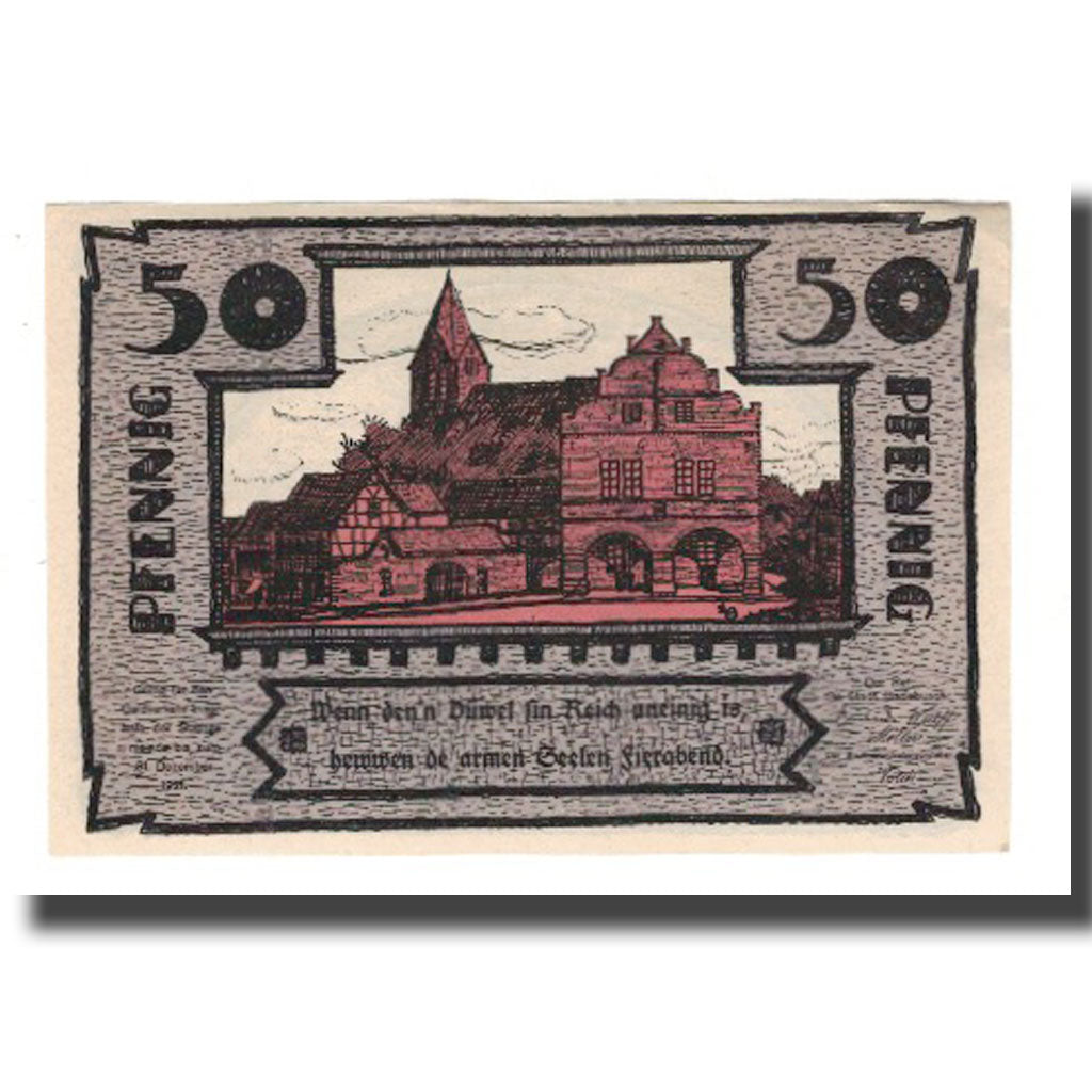 Banknote, Germany, Gadebusch Stadt, 50 Pfennig, paysage 1, 1922, 1922-12-31