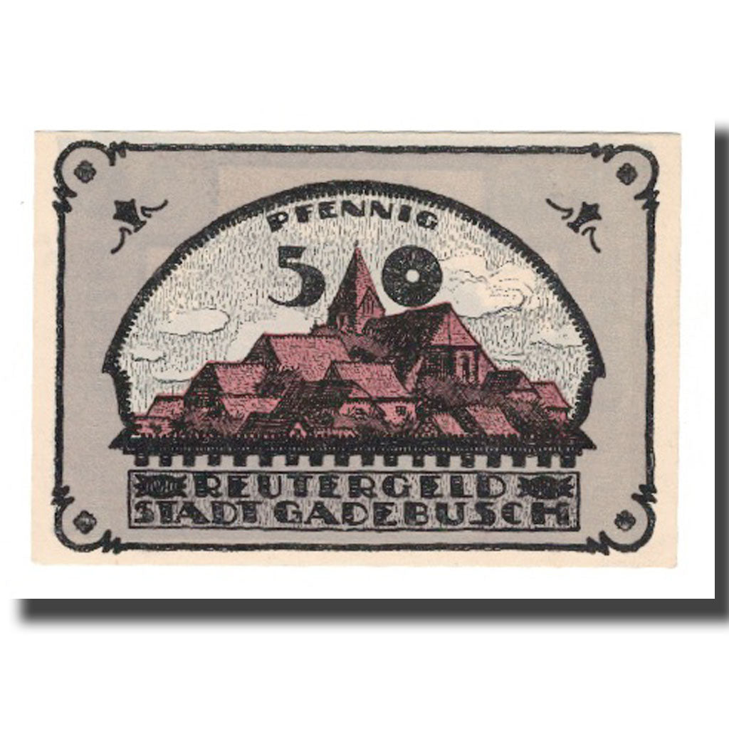 Nota, Alemanha, Gadebusch Stadt, 50 Pfennig, paysage 2, 1922, 1922-12-31