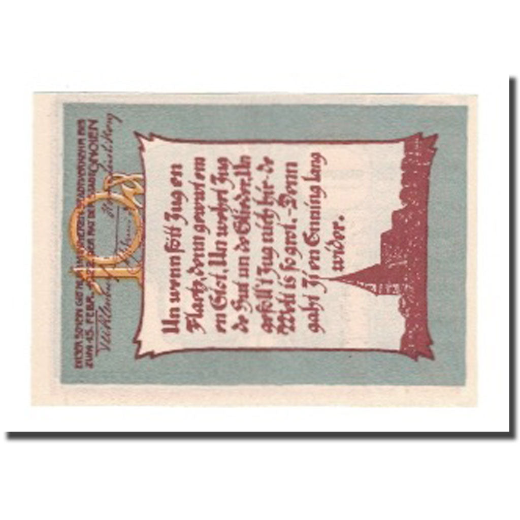 Banknote, Germany, Gnoien Stadt, 10 Pfennig, personnage, 1922, 1922-02-15