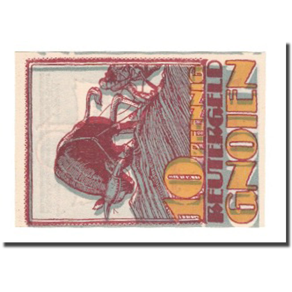 Banknote, Germany, Gnoien Stadt, 10 Pfennig, personnage, 1922, 1922-02-15
