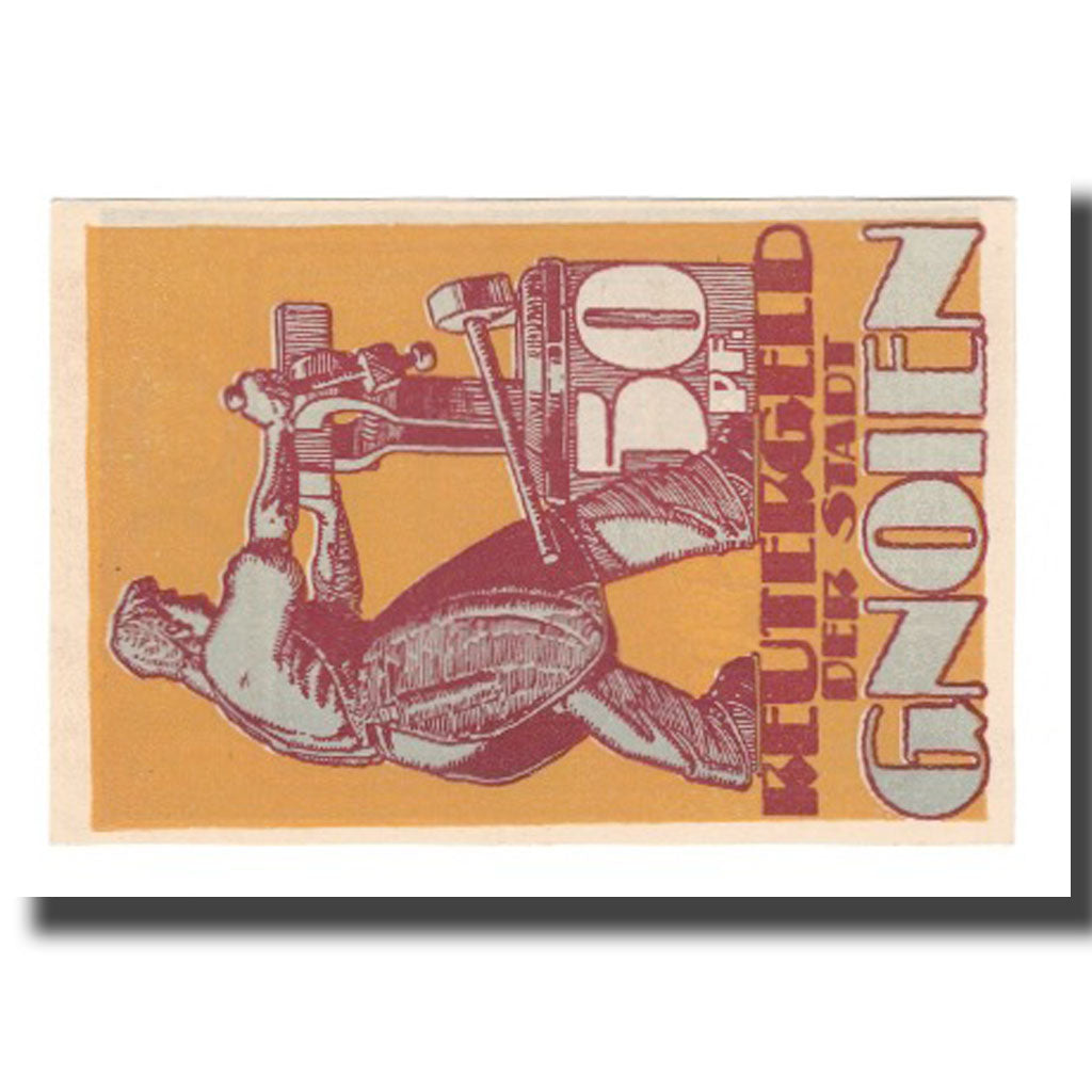 Banconote, Germania, Gnoien Stadt, 50 Pfennig, personnage 1, 1922, 1922-02-15