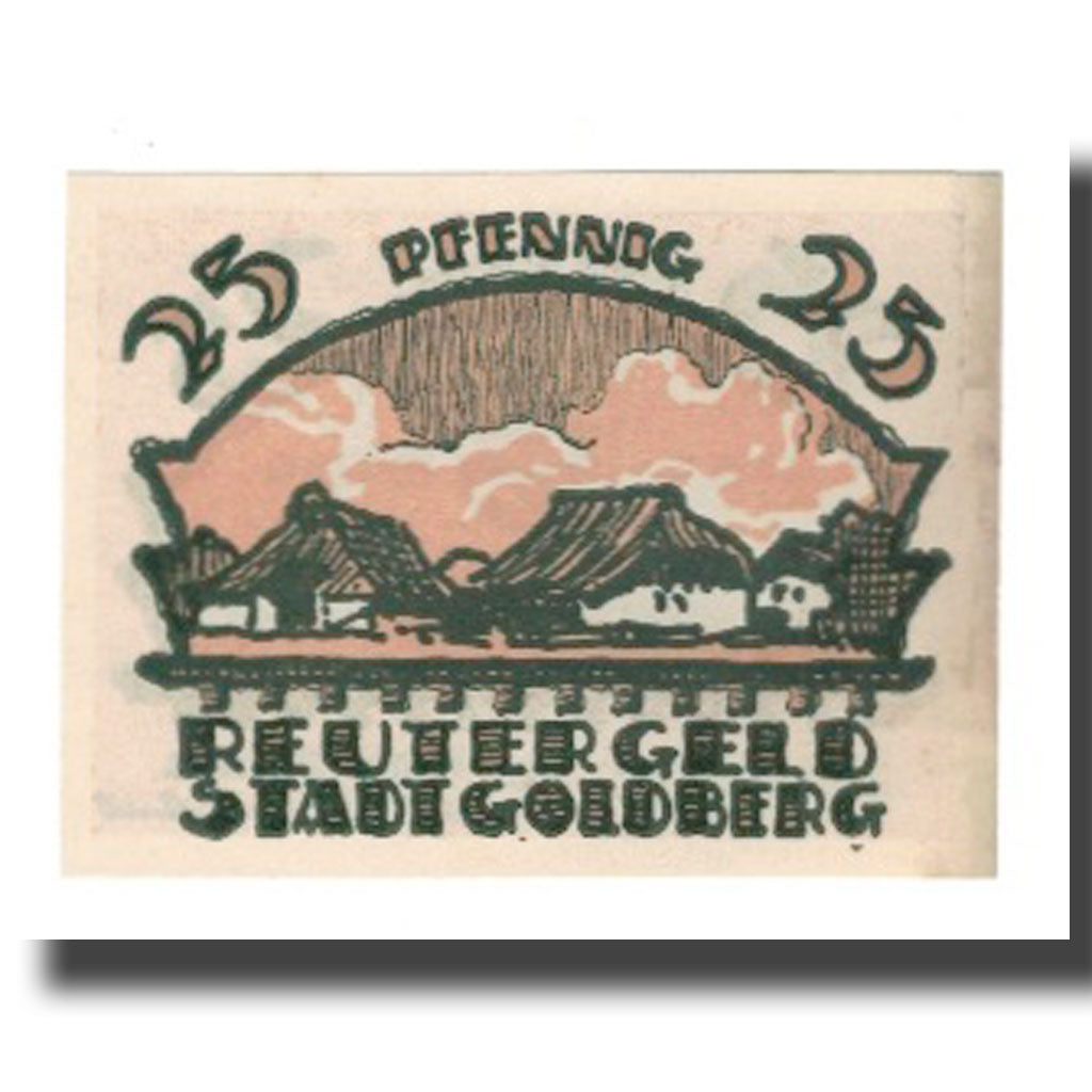 Banknote, Germany, Goldberg Stadt, 25 Pfennig, paysage 1, 1922, 1922-05-31