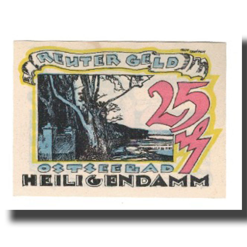 Banknote, Germany, Heiligendamm Badeverwaltung, 25 Pfennig, personnage, 1922