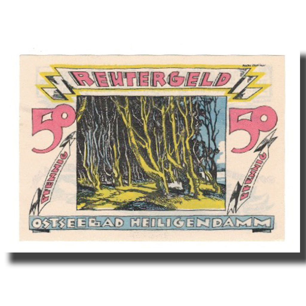 Geldschein, Deutschland, Heiligendamm Badeverwaltung, 50 Pfennig, personnage
