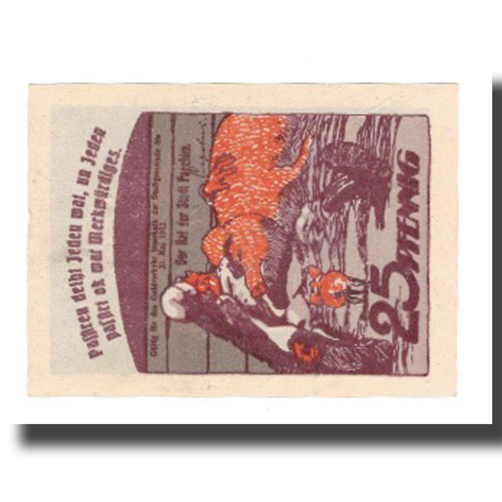 Biljet, Duitsland, Parchim Stadt, 25 Pfennig, personnage 2, 1922, 1922-05-31