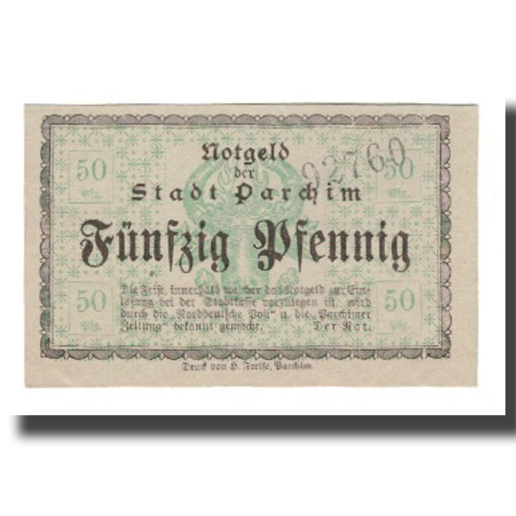 Banknote, Germany, Parchim Stadt, 50 Pfennig, N.D, AU(55-58), Mehl:P4.4