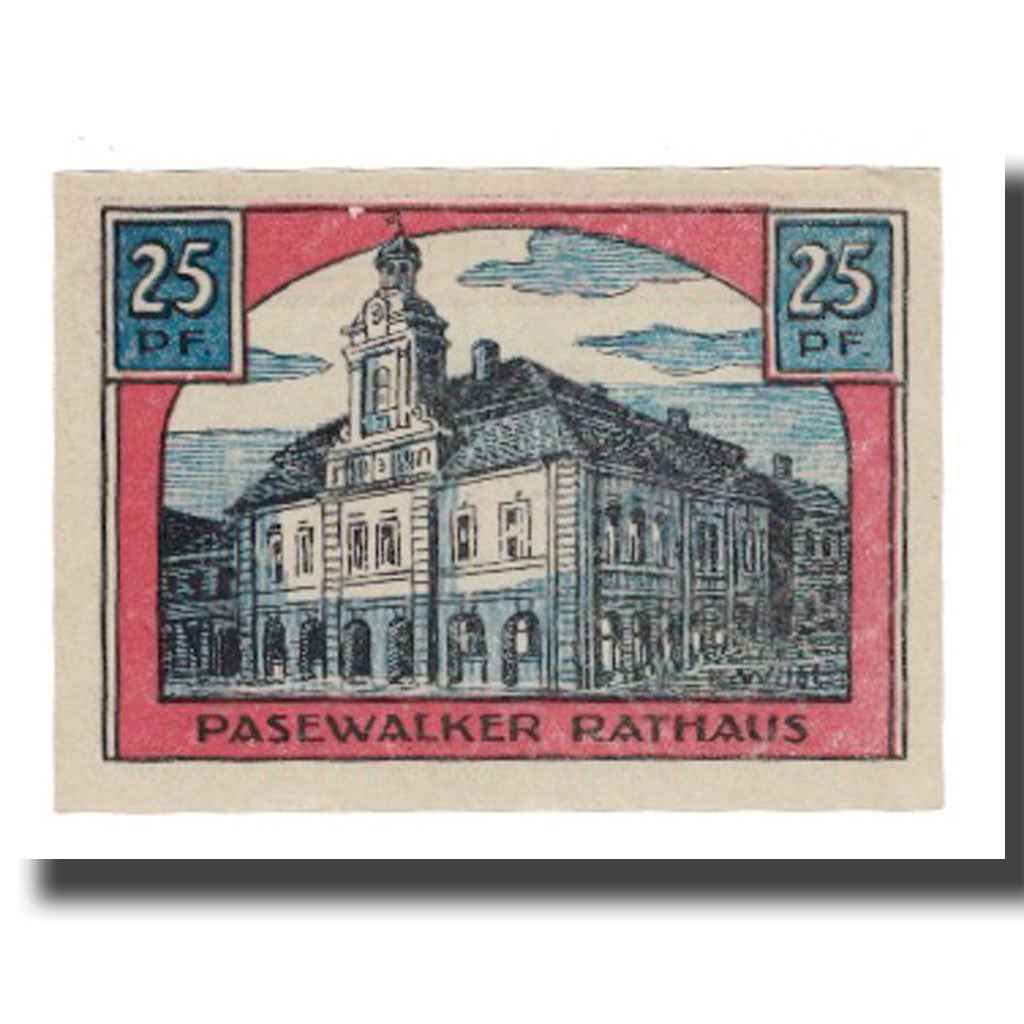Billete, Alemania, Pasewalk Stadt, 25 Pfennig, Batiment, 1921, 1921-10-01, EBC