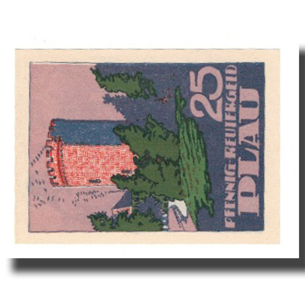 Billete, Alemania, Plau Stadt, 25 Pfennig, batiment 1, 1922, 1922-03-31, EBC
