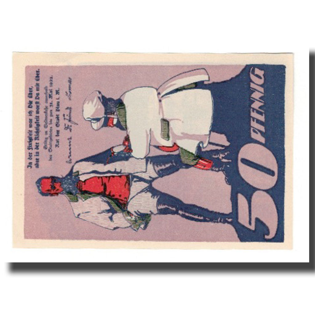 Banknote, Germany, Plau Stadt, 50 Pfennig, bateau 1, 1922, 1922-03-31