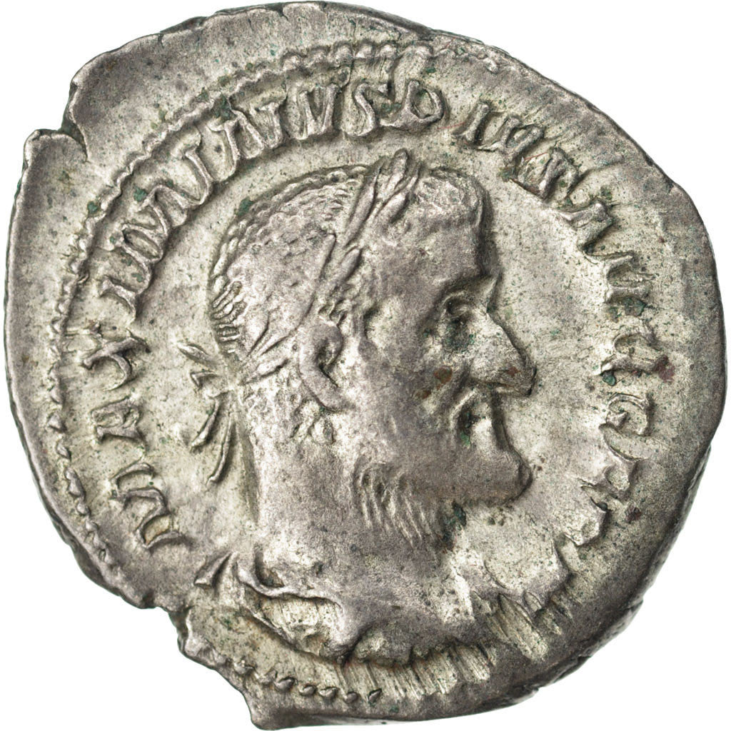 Coin, Maximinus I Thrax, Denarius, AU(50-53), Silver, Cohen:77